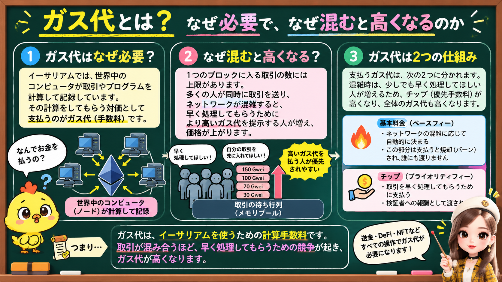 イーサリアムのガス代の仕組みを示した図